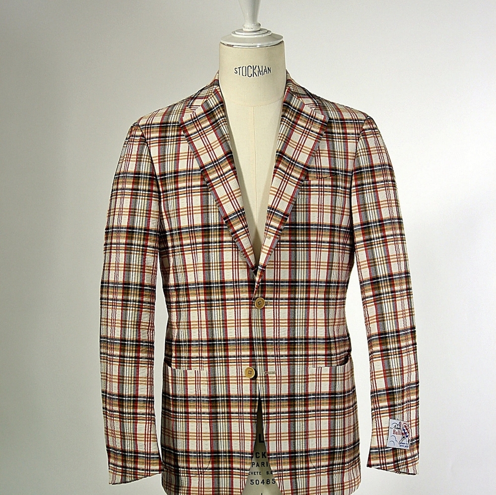 Ring Jacket Madras Seersucker Sport Coat
